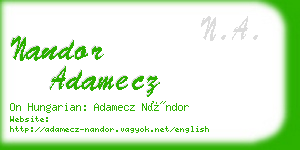 nandor adamecz business card